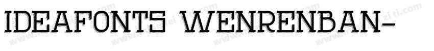 IdeaFonts WenRenBan字体转换
